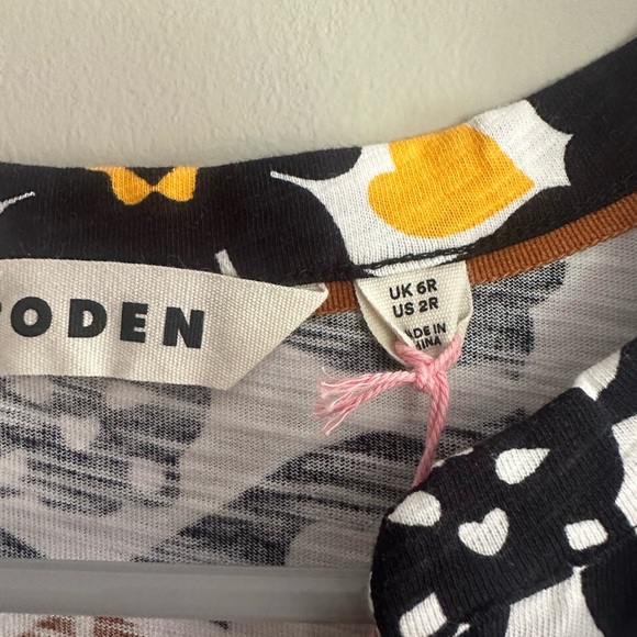 Boden - Easy Notch Neck Jersey Dress - Size 2 - Picture 4 of 4